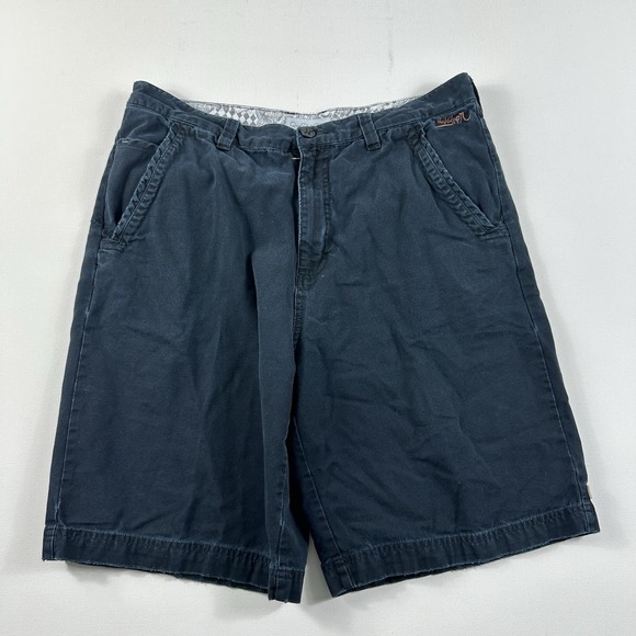 Vintage Quicksilver Chino Shorts‎ Mens 36 Navy Blue Surf Beach Skateboard - Picture 1 of 8